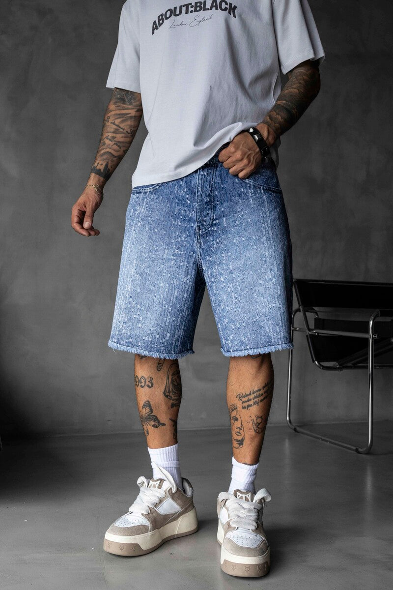 Jacquard Denim Short Blue 17155