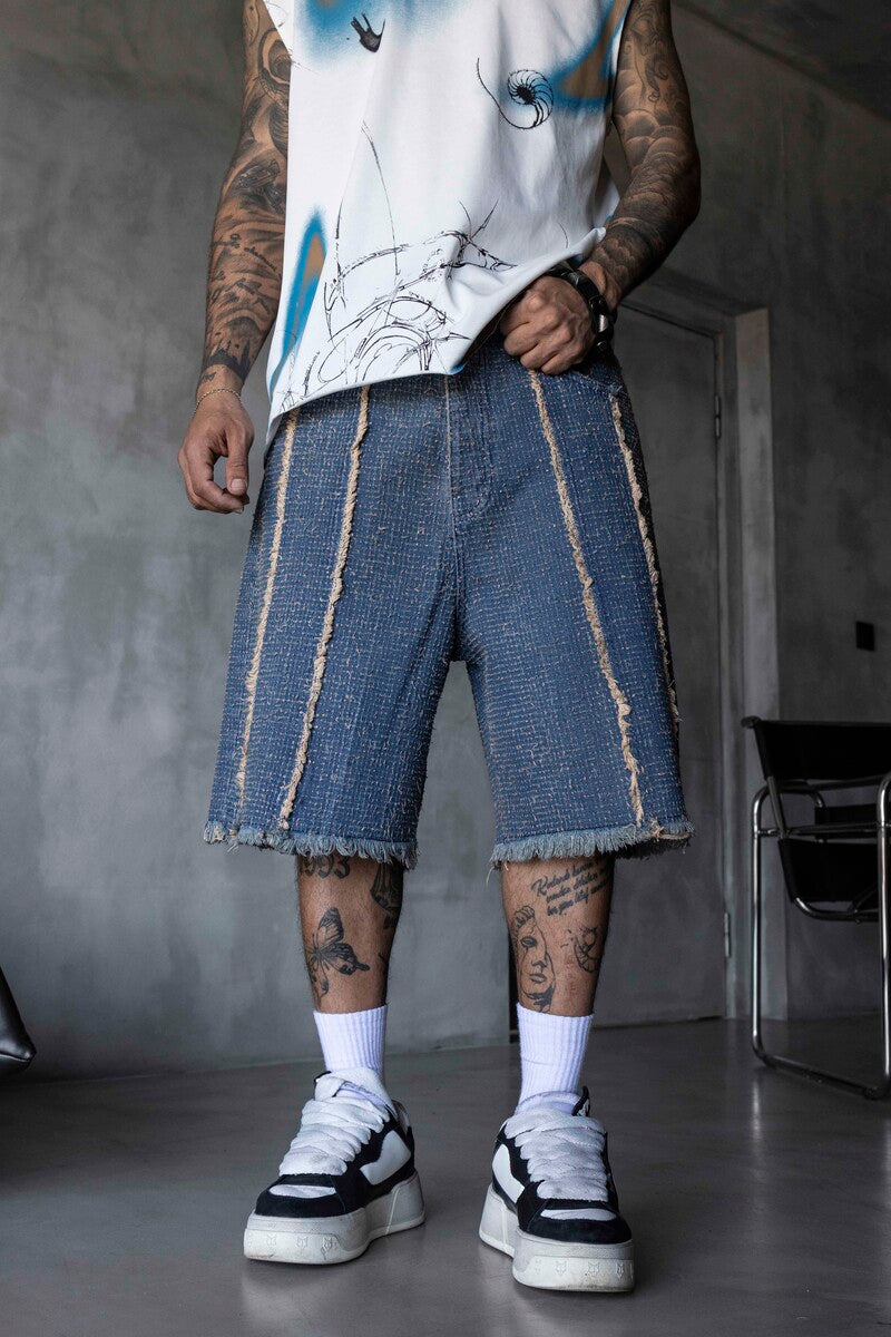 Jacquard Denim Short Blue 17193