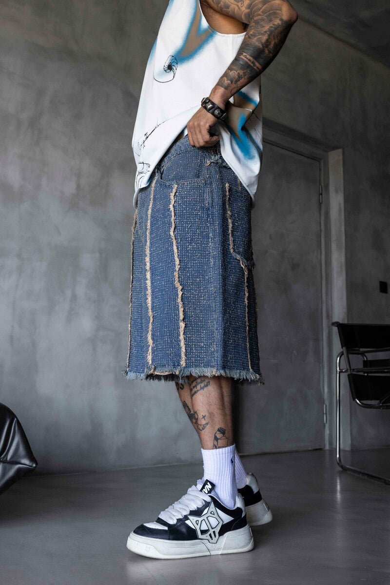 Jacquard Denim Short Blue 17193