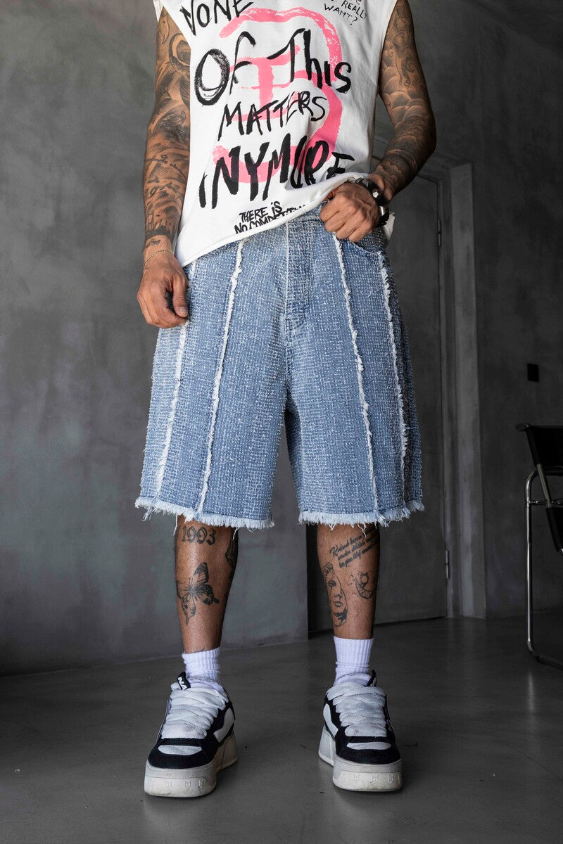 Jacquard Denim Short Blue 17194