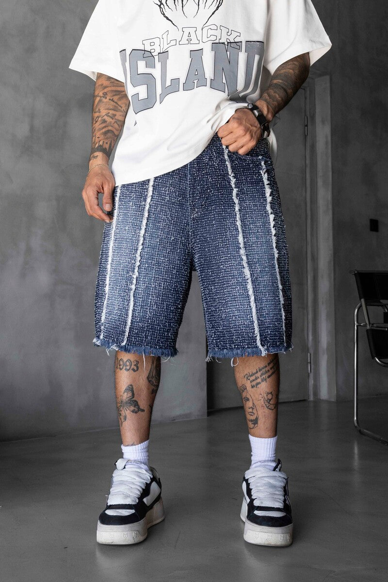 Jacquard Denim Short Blue 17197