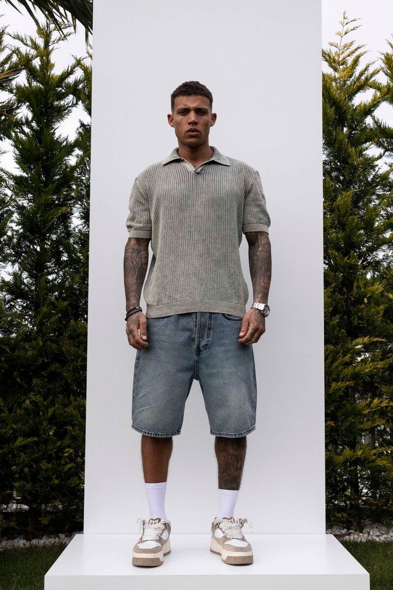 KHAKI POLO COLLAR KNITWEAR KRN1004