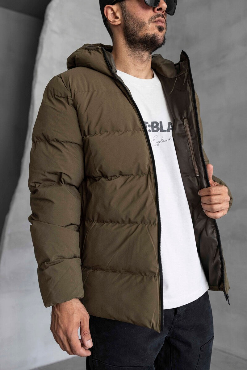 PUFFER KHAKI COAT 7010