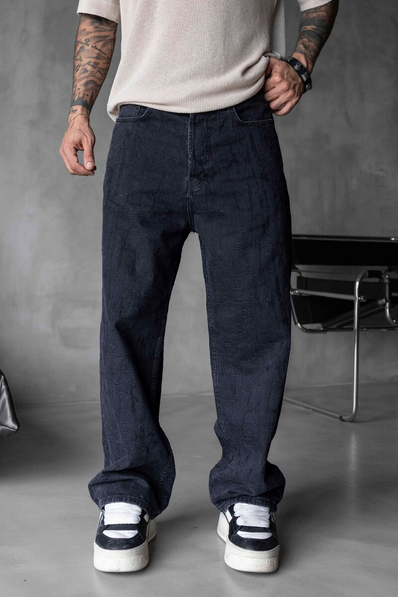 Loose Fit Black Jeans 17099