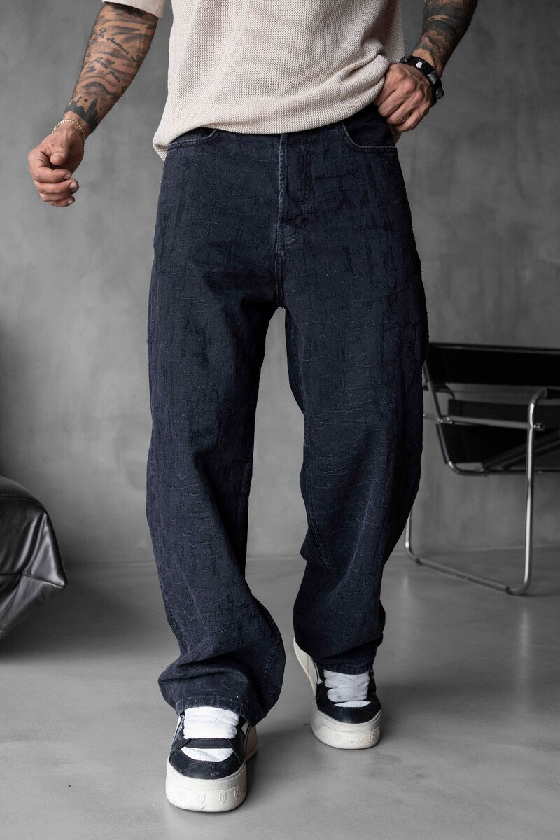 Loose Fit Black Jeans 17099