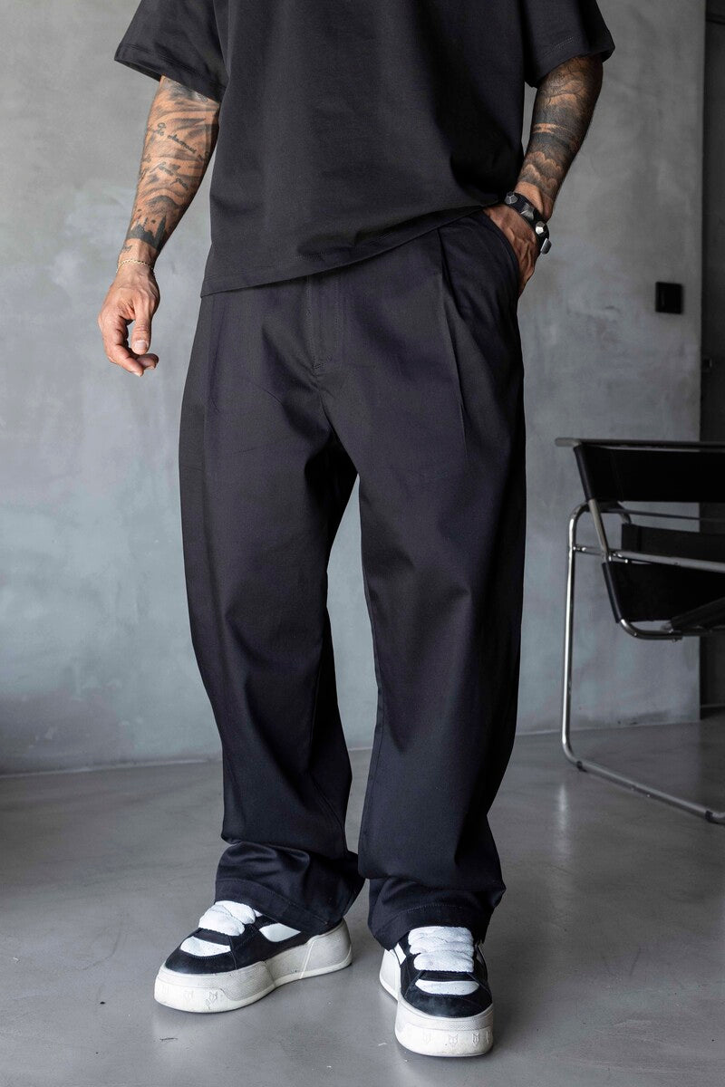 Loose Fit Black Pant 17271