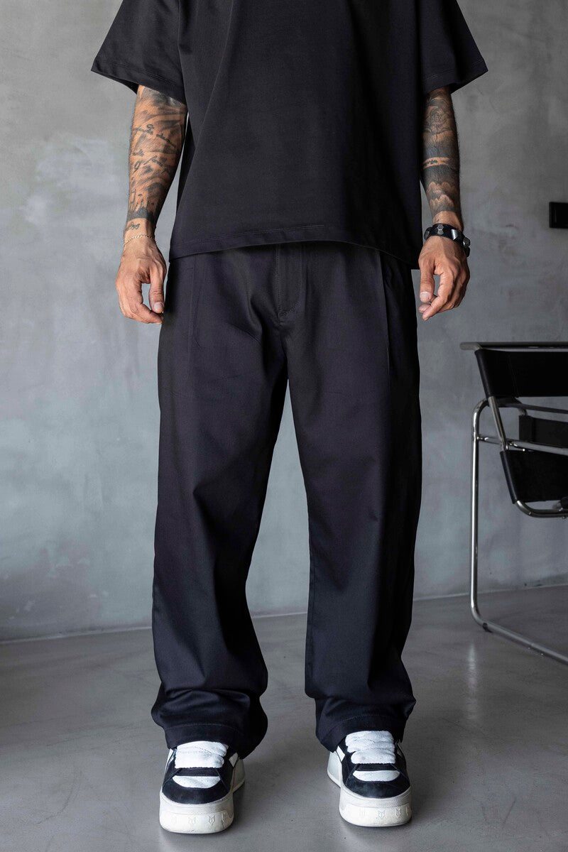 Loose Fit Black Pant 17271
