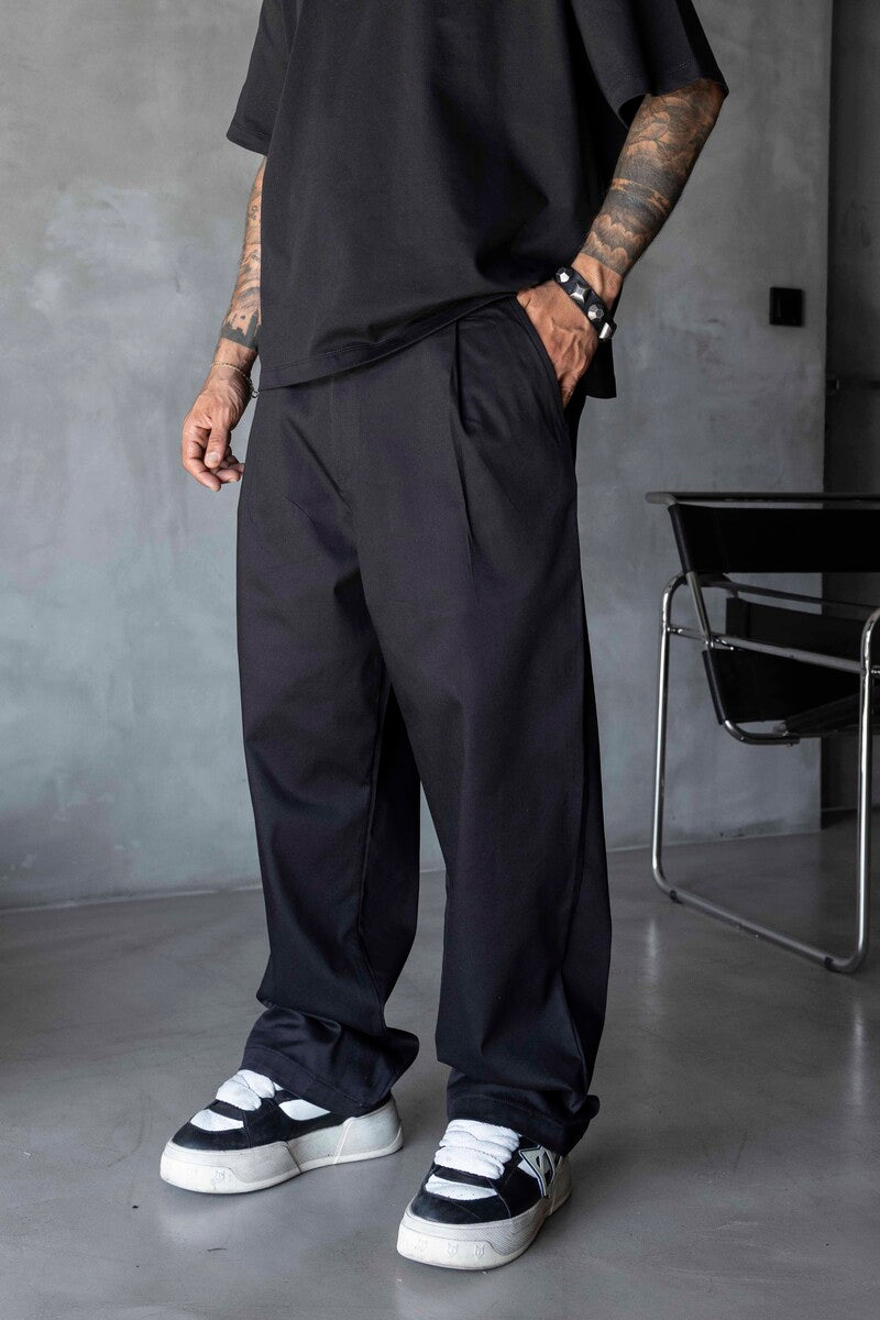 Loose Fit Black Pant 17271