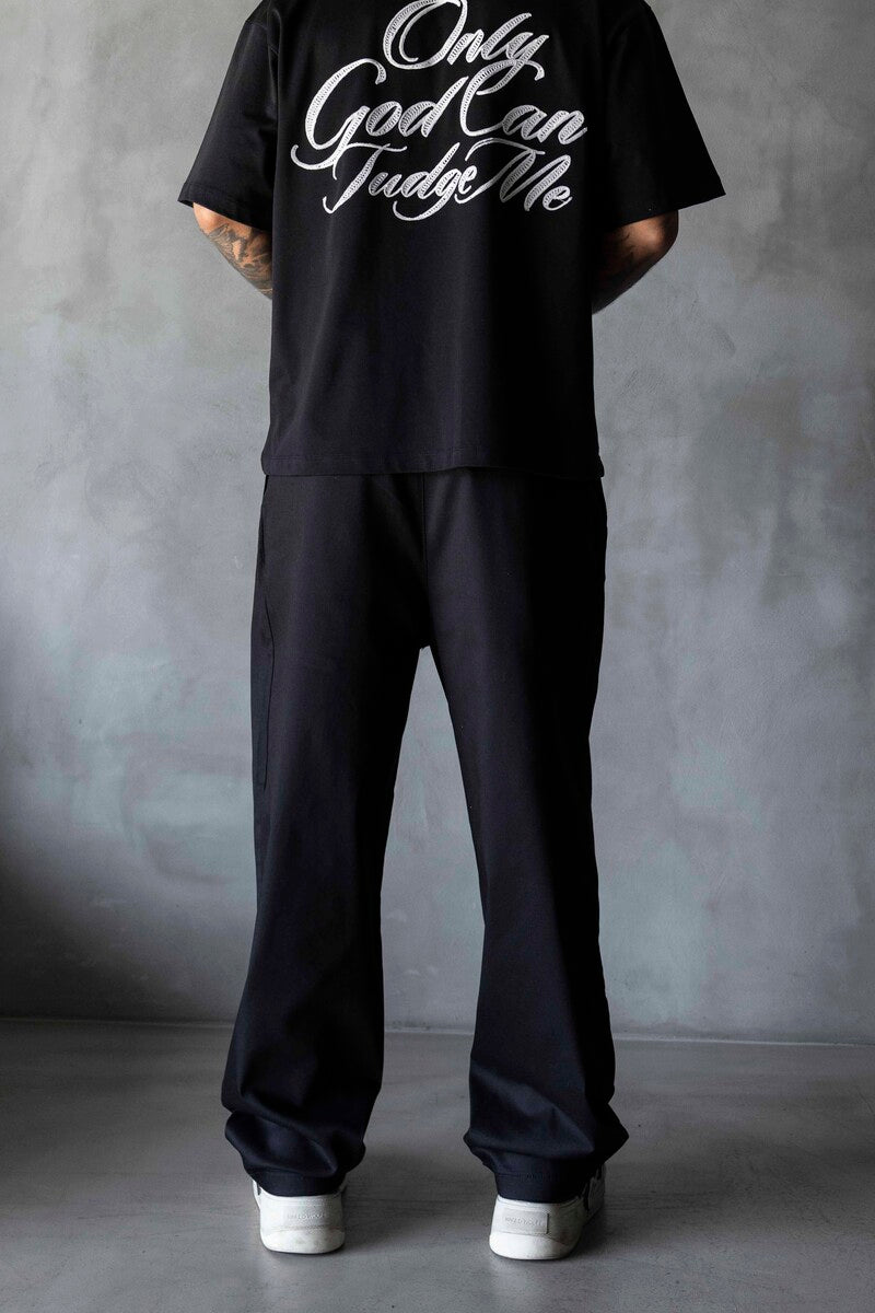 Loose Fit Black Pant 17271
