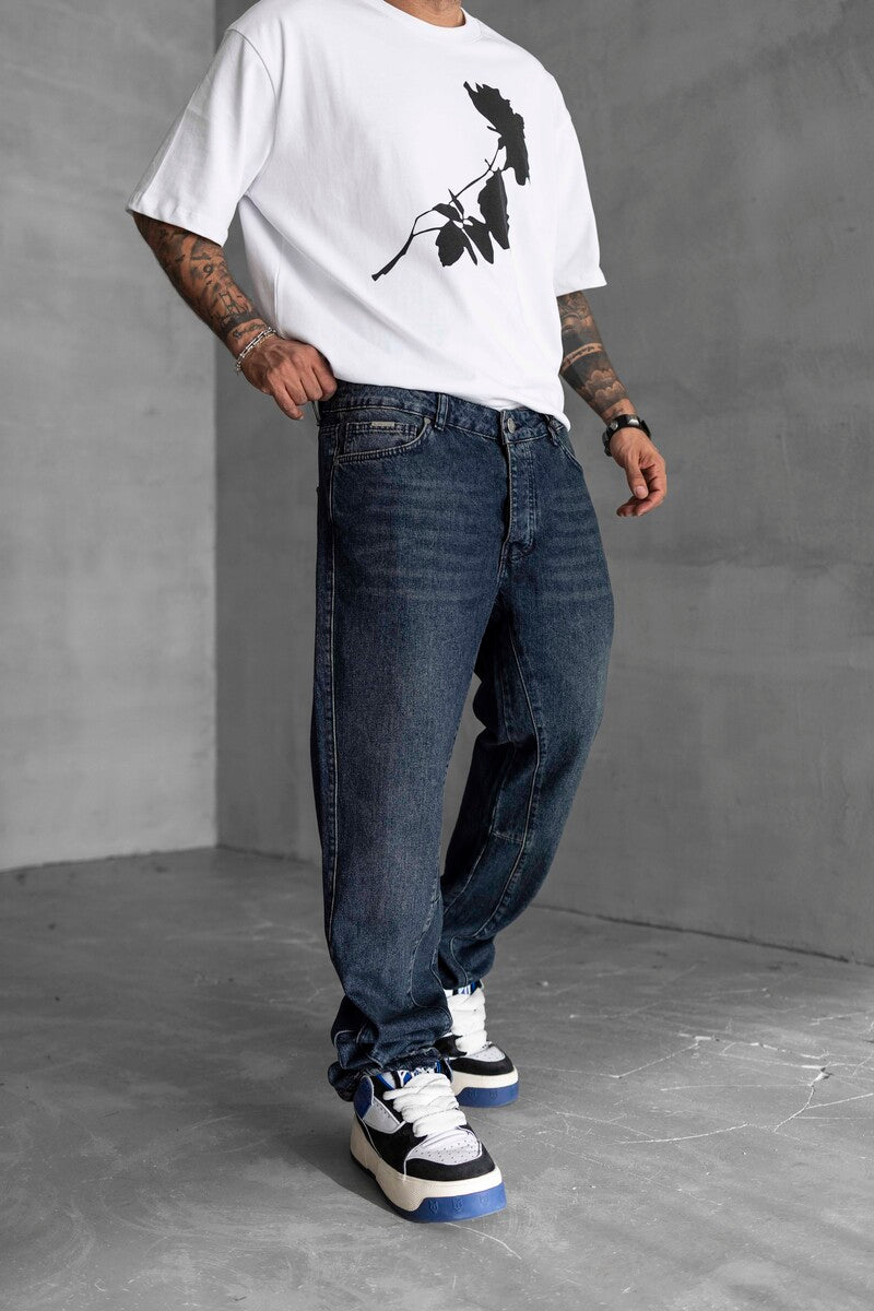 Loose Fıt Blue Jeans 16863