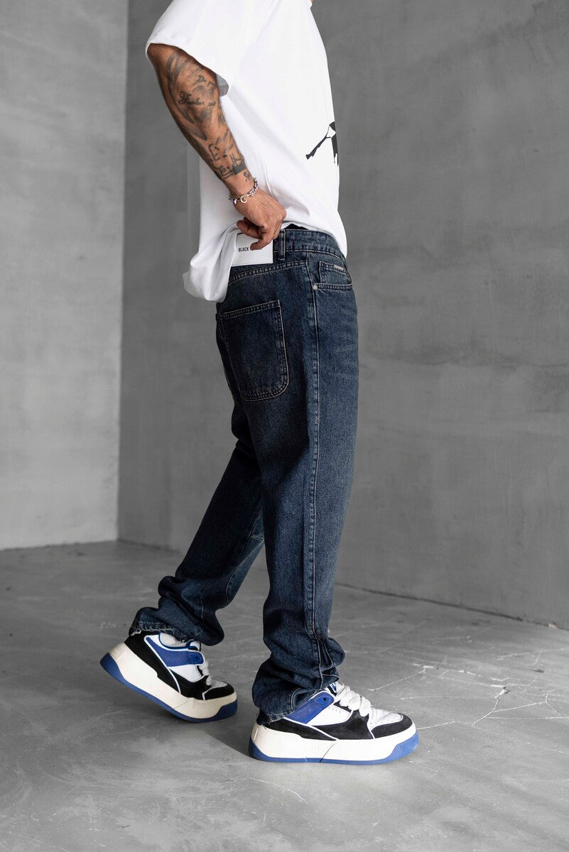 Loose Fıt Blue Jeans 16863