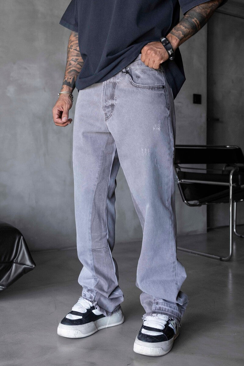 Loose Fit Gray Jeans 17252