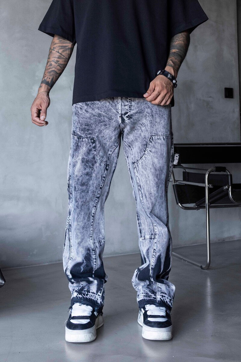 Loose Fit Gray Jeans 17263