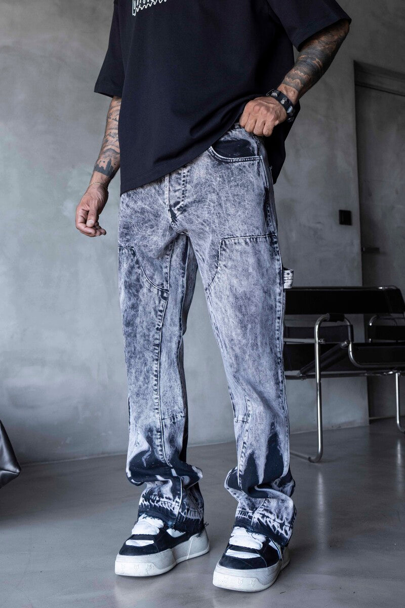 Loose Fit Gray Jeans 17263