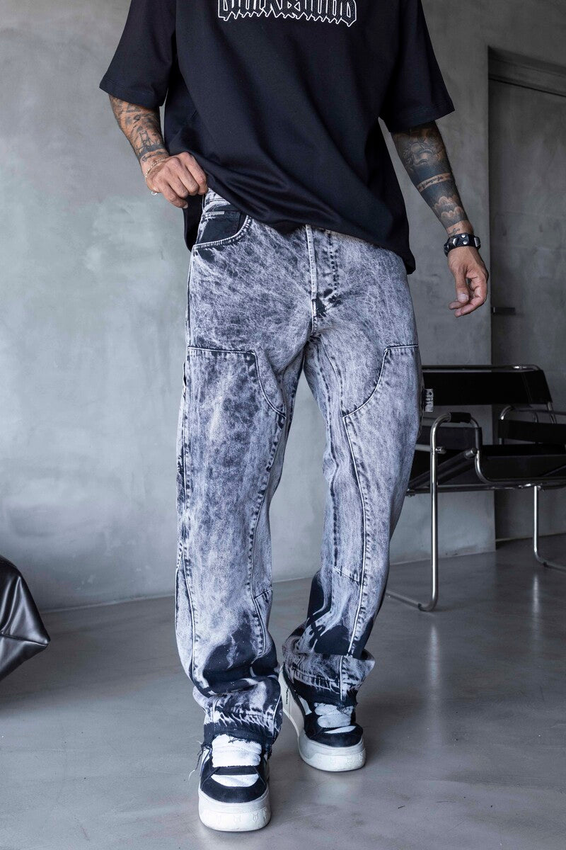 Loose Fit Gray Jeans 17263