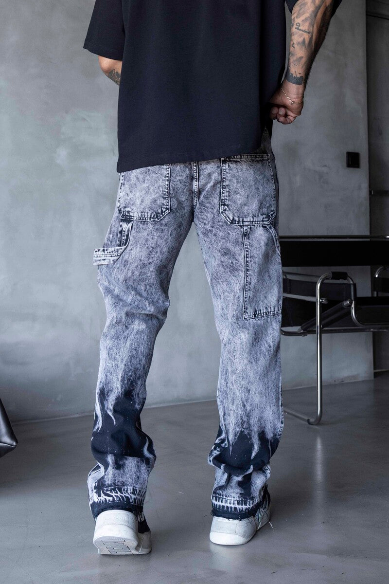 Loose Fit Gray Jeans 17263