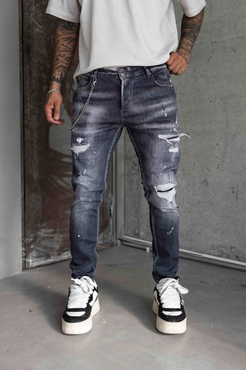 Lux Denım Dark Gray Jeans 16451