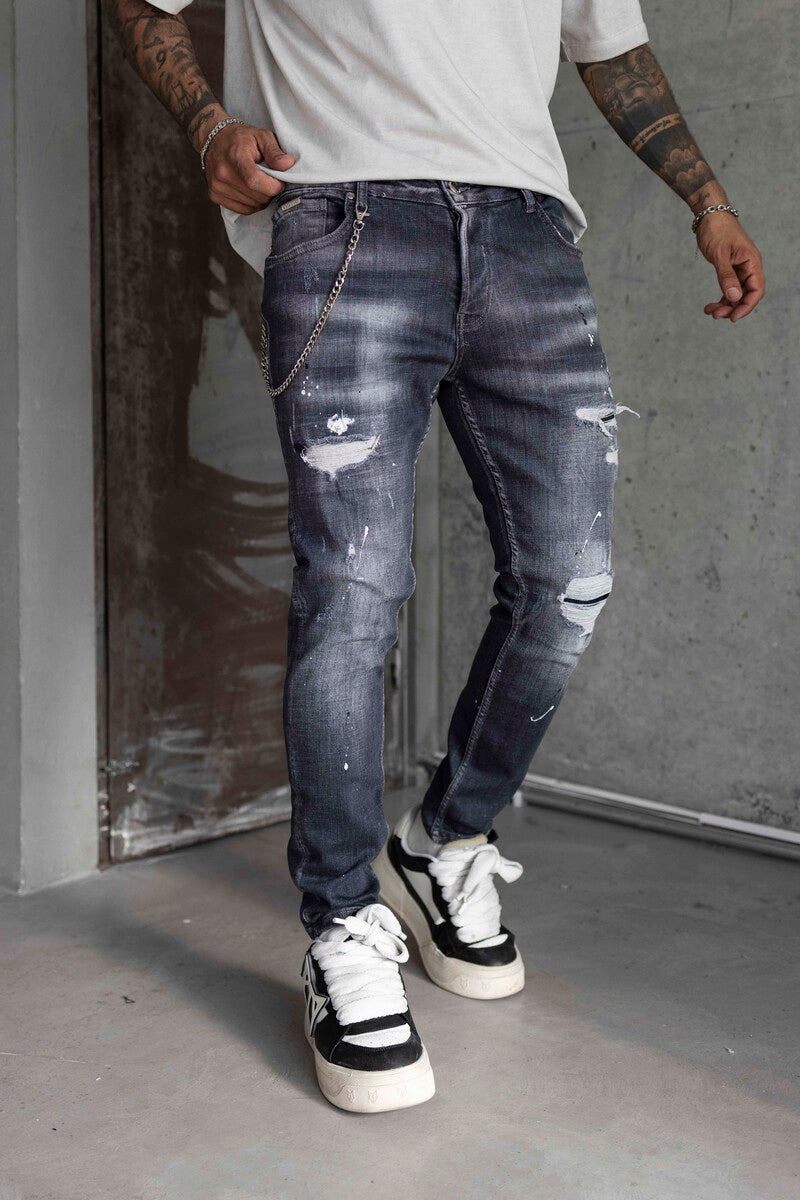 Lux Denım Dark Gray Jeans 16451