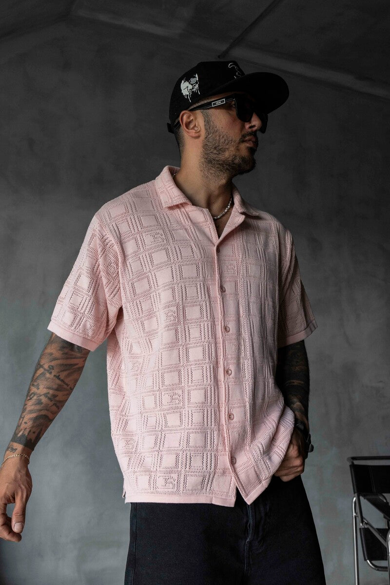PINK POLO COLLAR KNITWEAR 2632