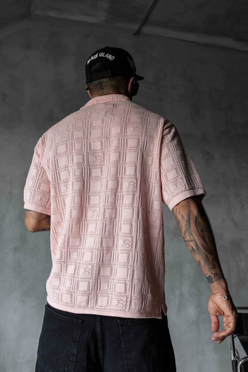 PINK POLO COLLAR KNITWEAR 2632