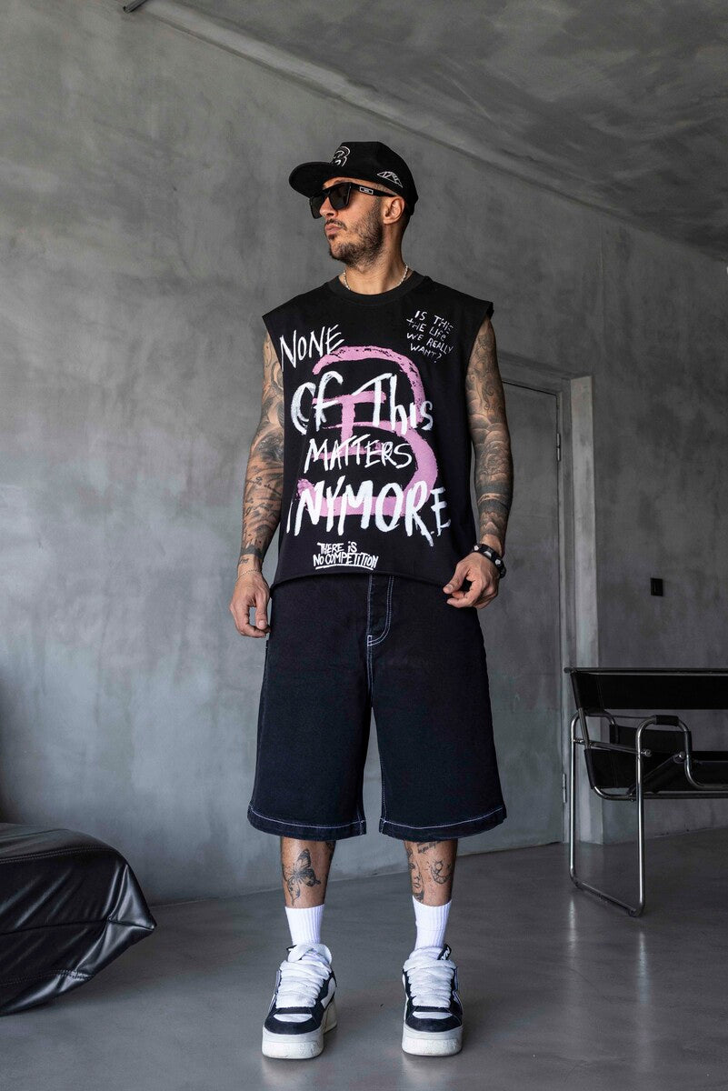 Printed Black Singlet 1887