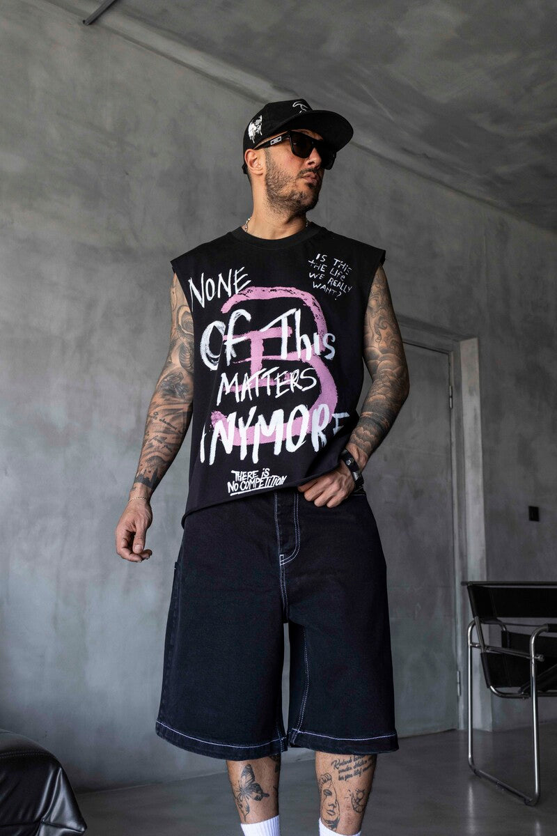 Printed Black Singlet 1887