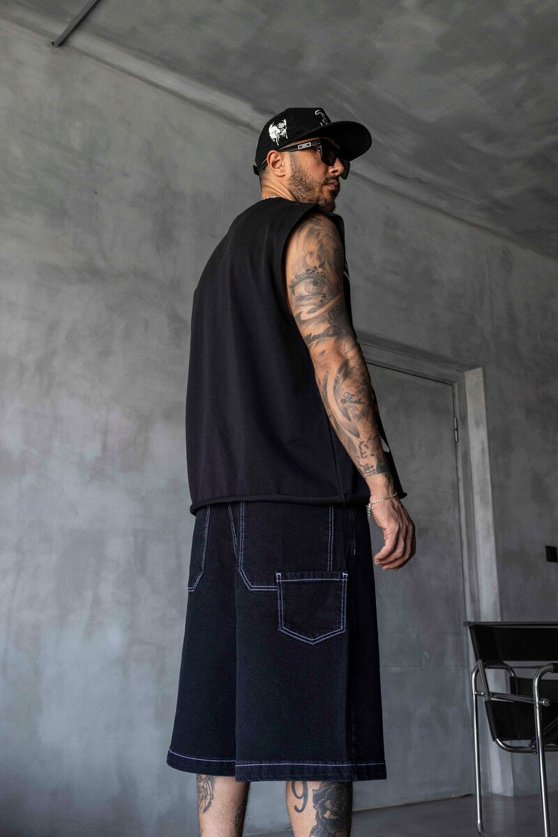 Printed Black Singlet 1887
