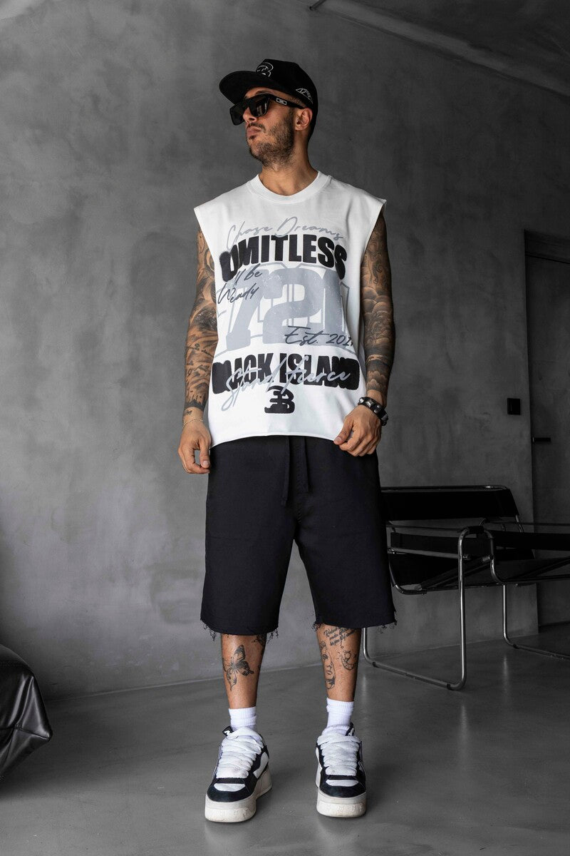 Printed White Singlet 1883