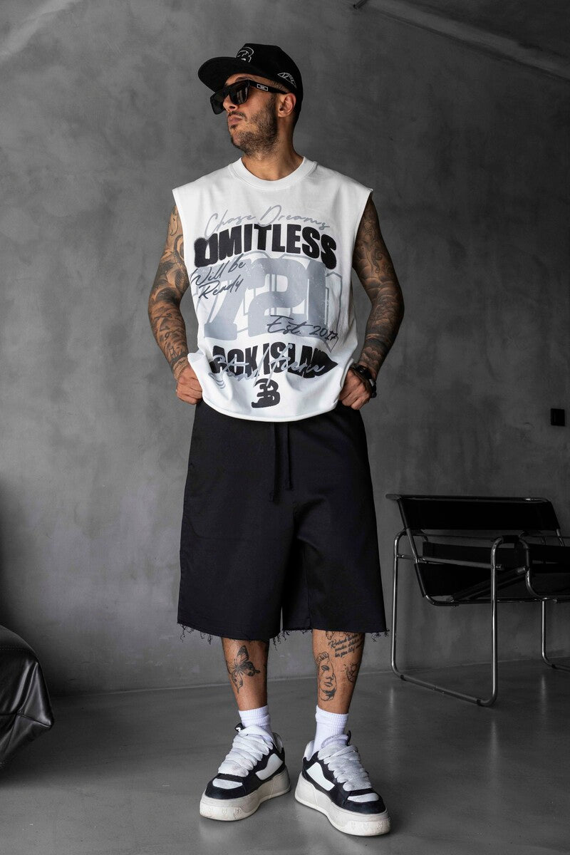 Printed White Singlet 1883