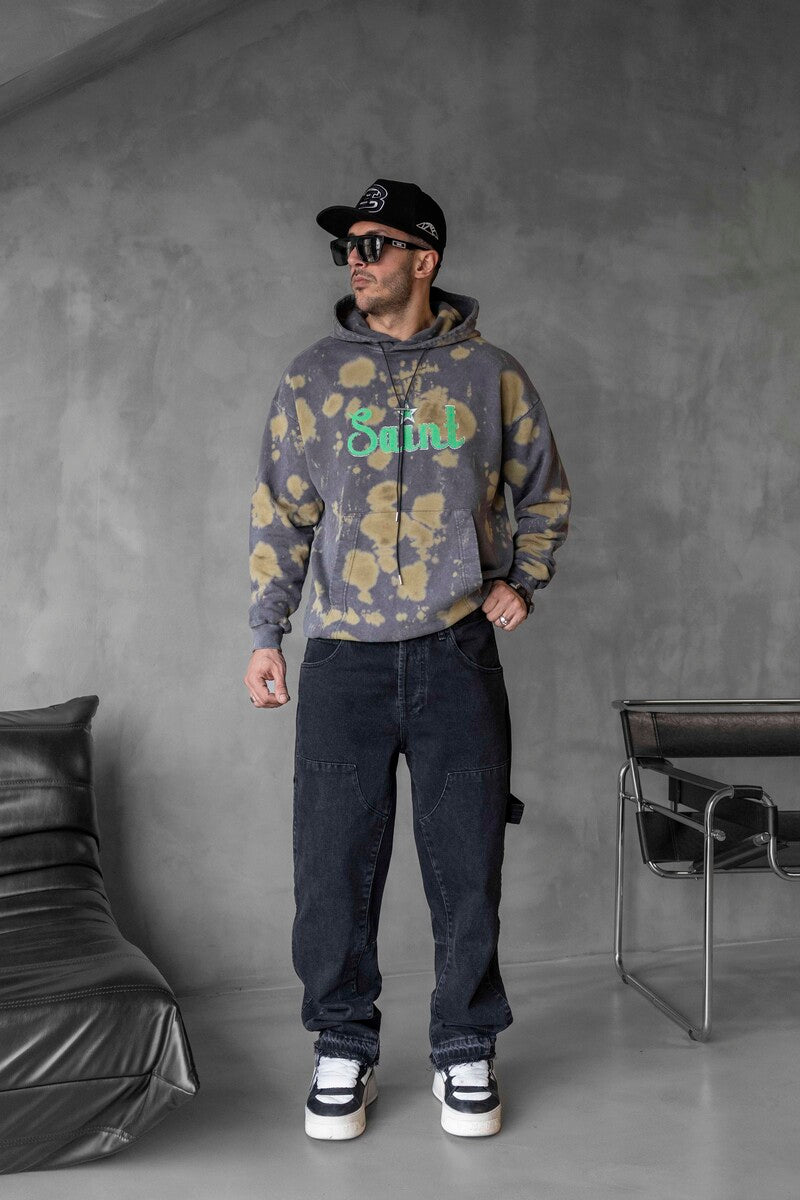Saint Printed Grey Hoodie 1496