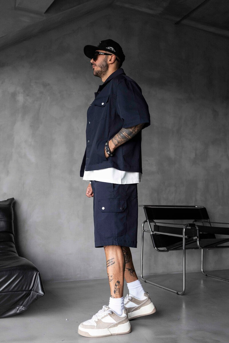 Shirts & Shorts Navy Blue 17129-28