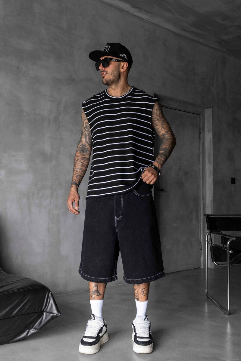 Striped Black Singlet 1897