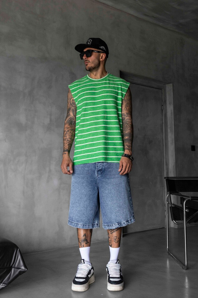 Striped Green Singlet 1897