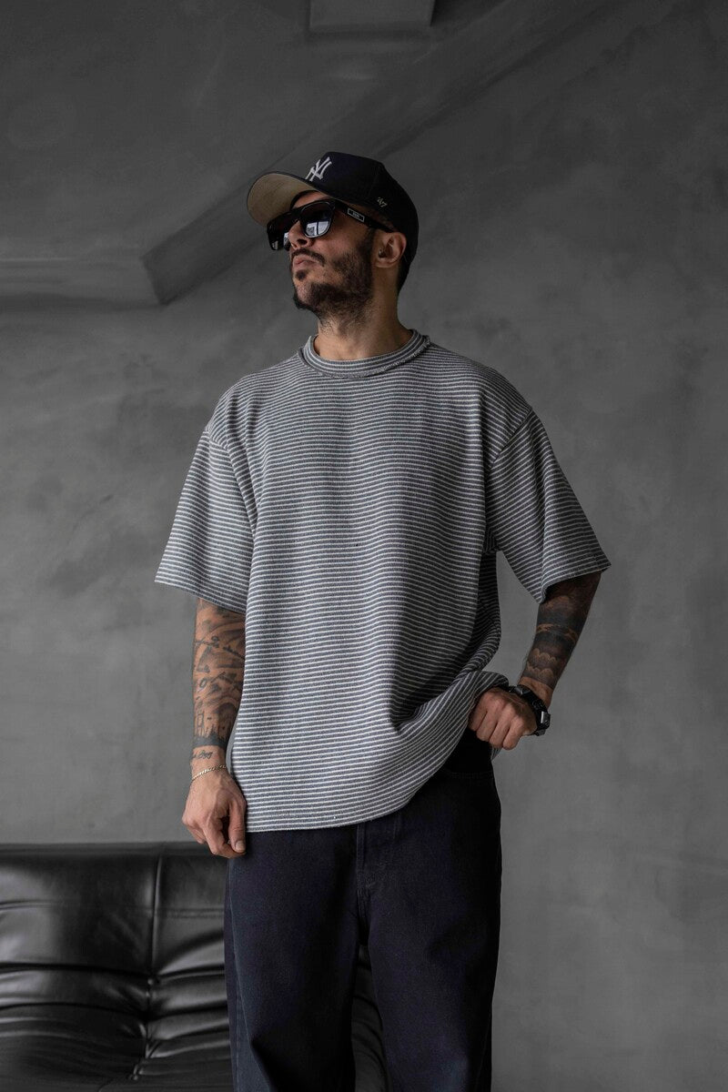 STRIPED T-SHIRT GREY 1721