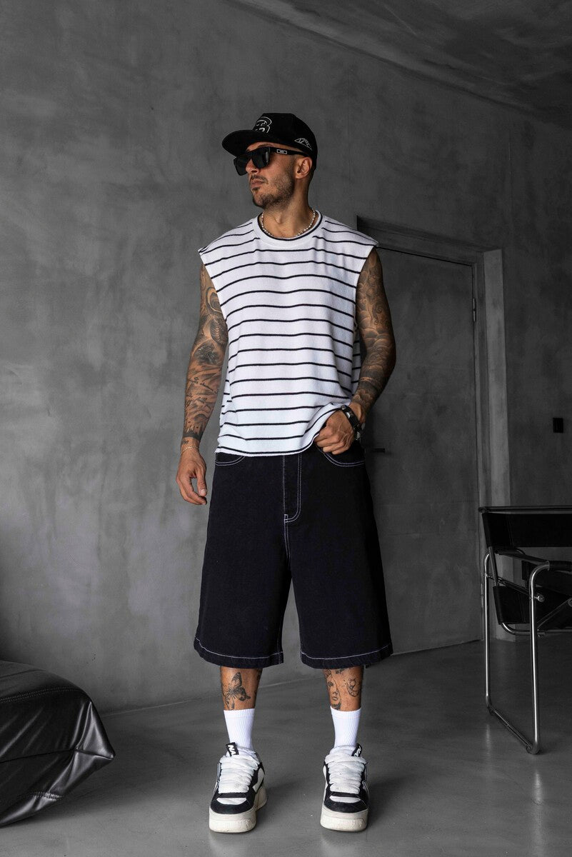 Striped White Singlet 1897