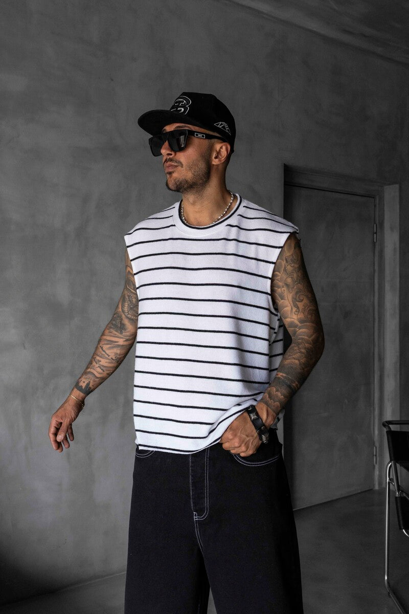 Striped White Singlet 1897