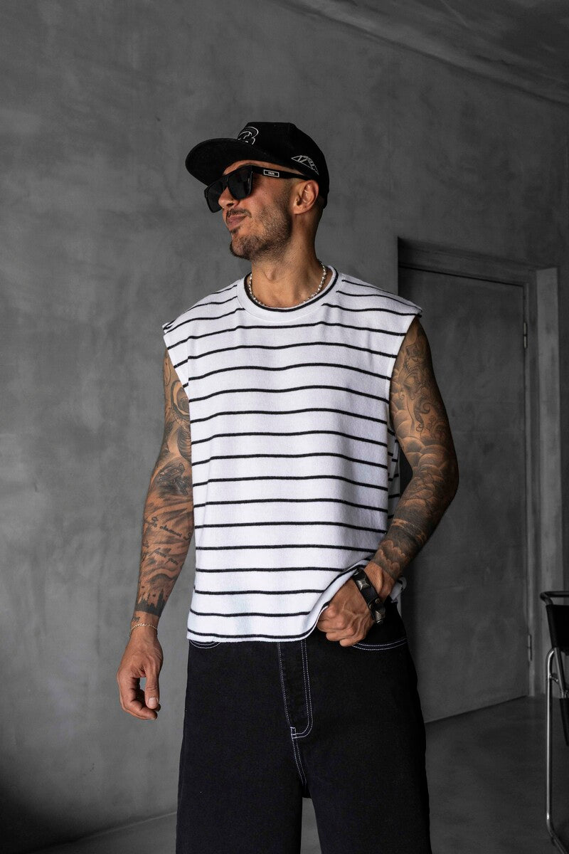 Striped White Singlet 1897