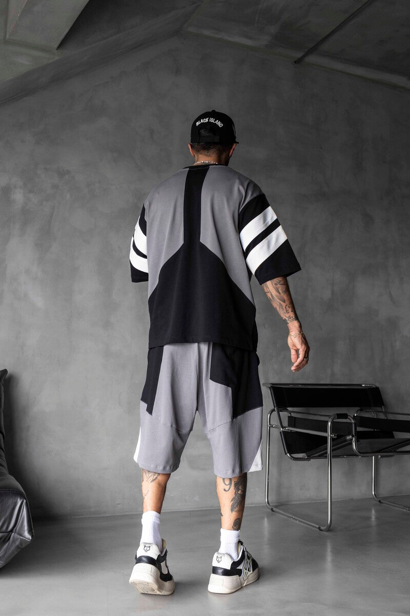 Summer Shorts & Tee Set Black 1866-67