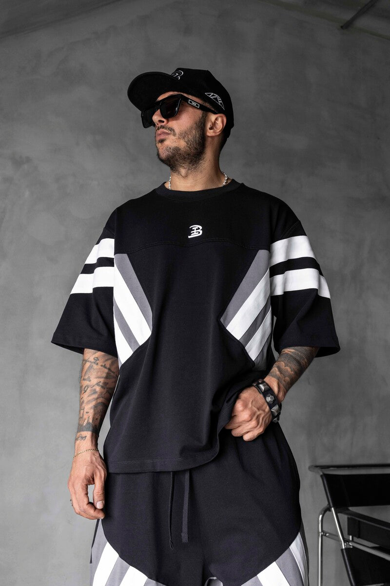 Summer Shorts & Tee Set Black 1866-67