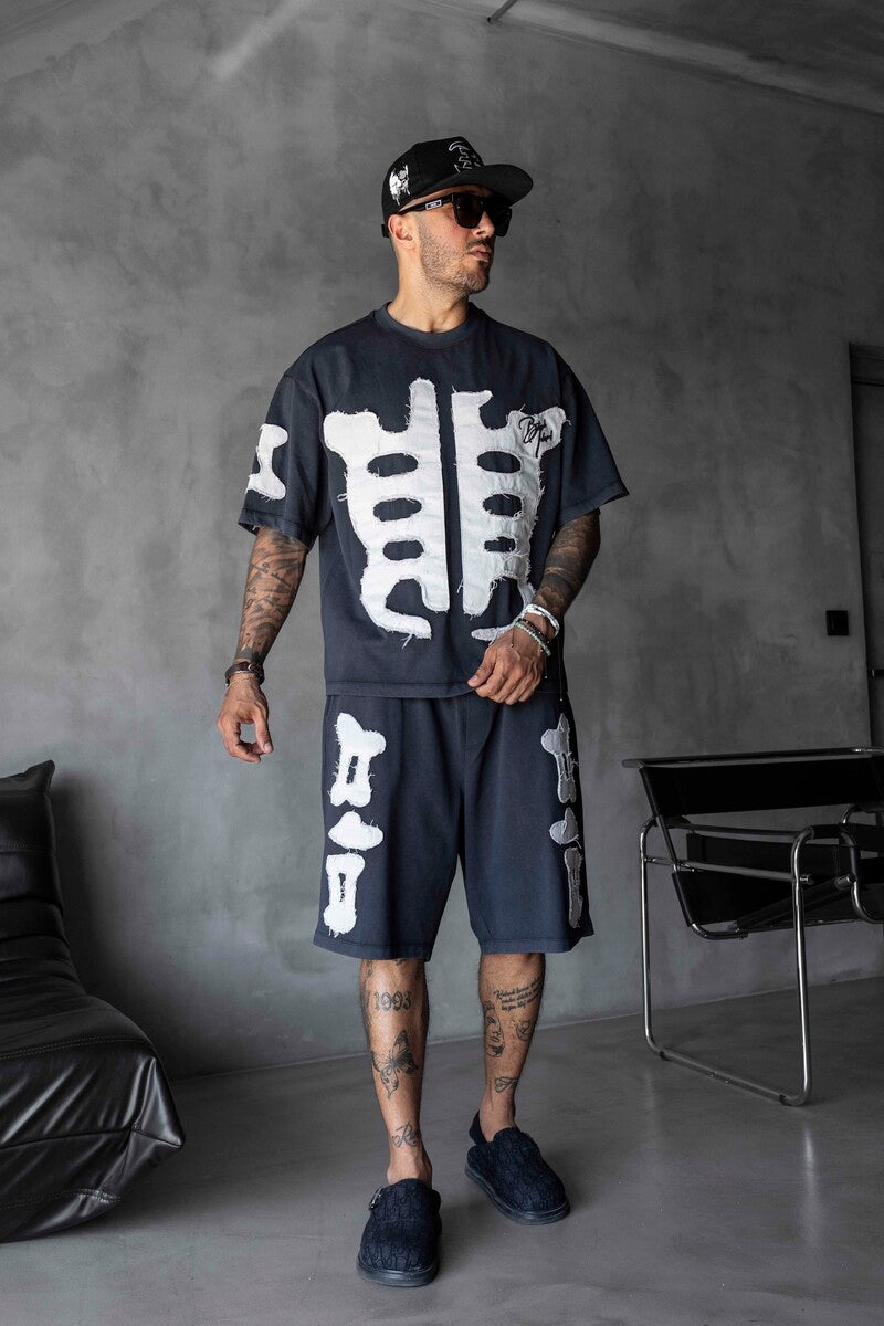 Summer Shorts & Tee Set Black 1906-1907