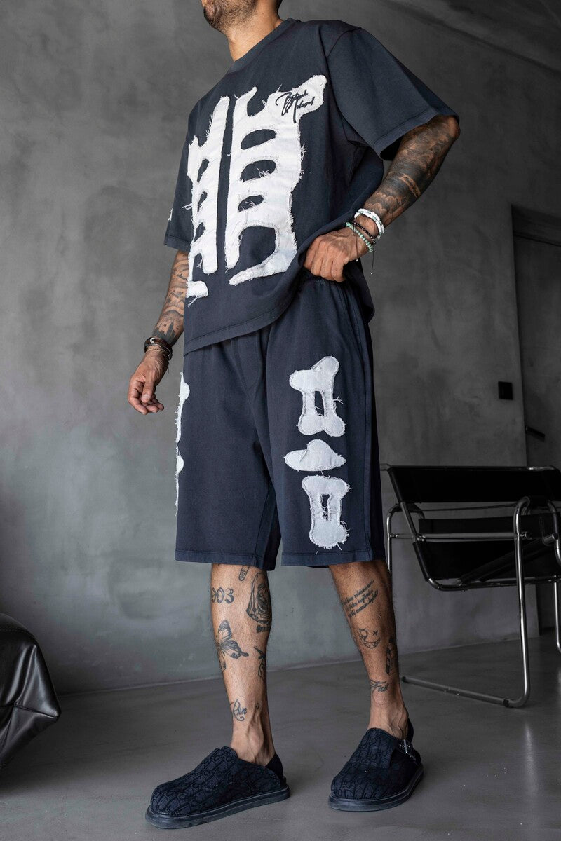 Summer Shorts & Tee Set Black 1906-1907