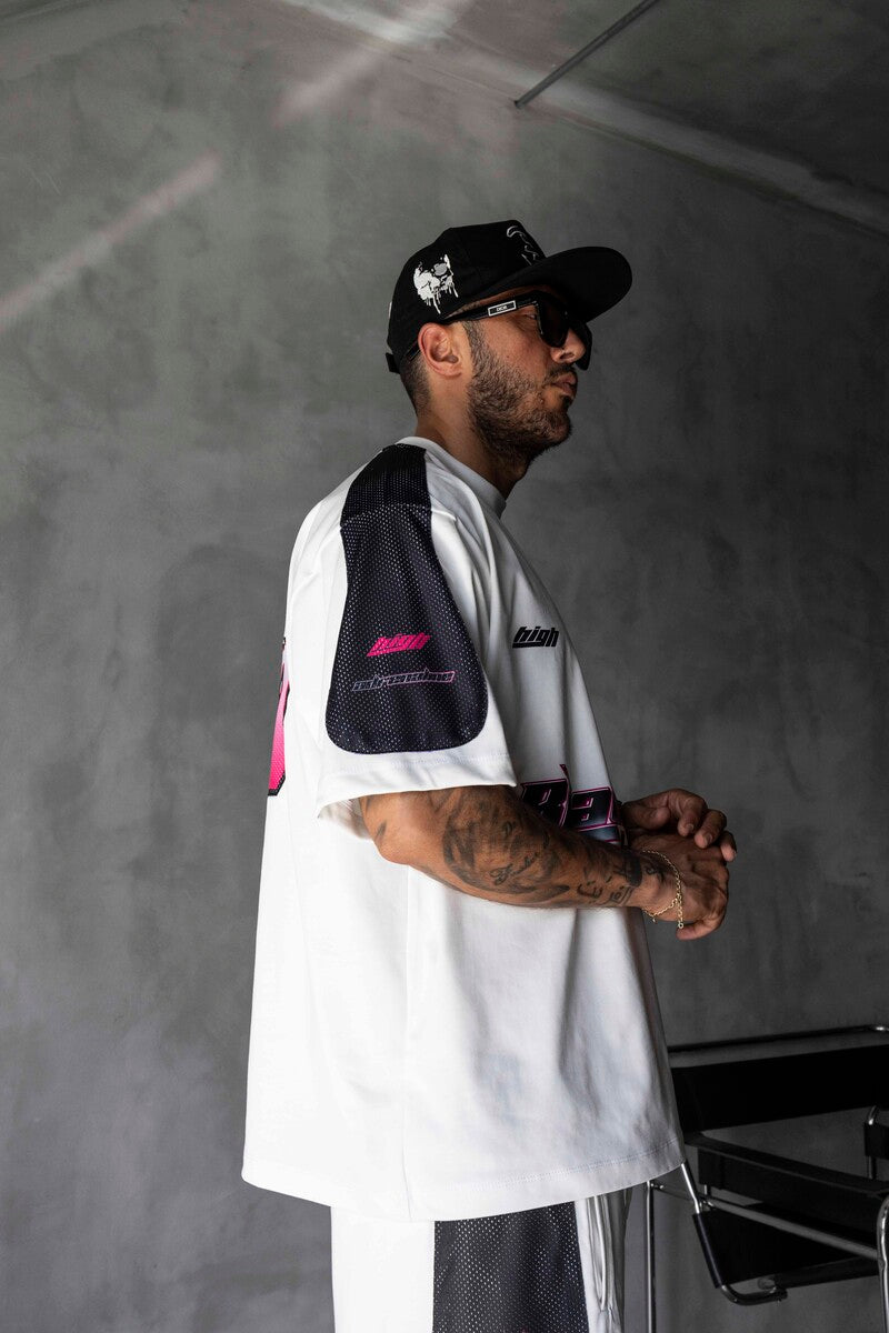 Summer Shorts & Tee Set White Black 1873-74