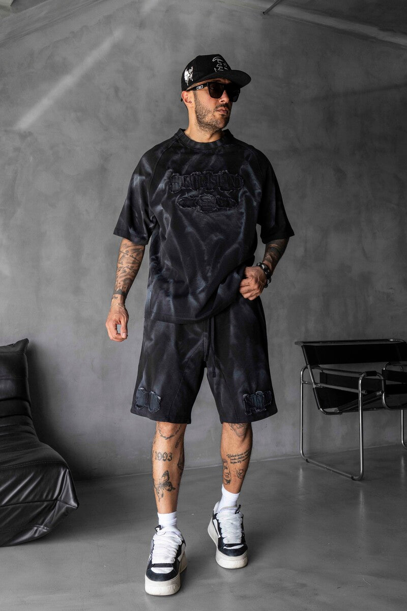 Tee & Shorts Set Black 1864-65