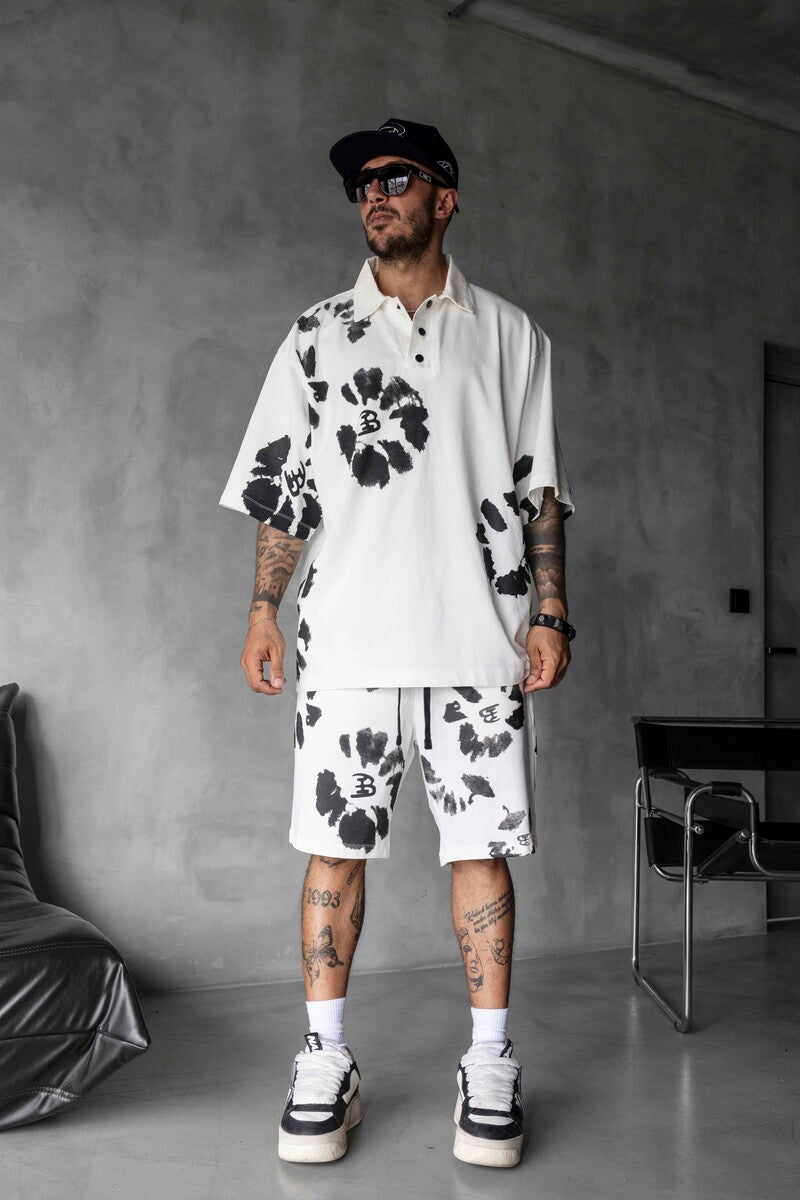 Tee & Shorts Set White 1891-92