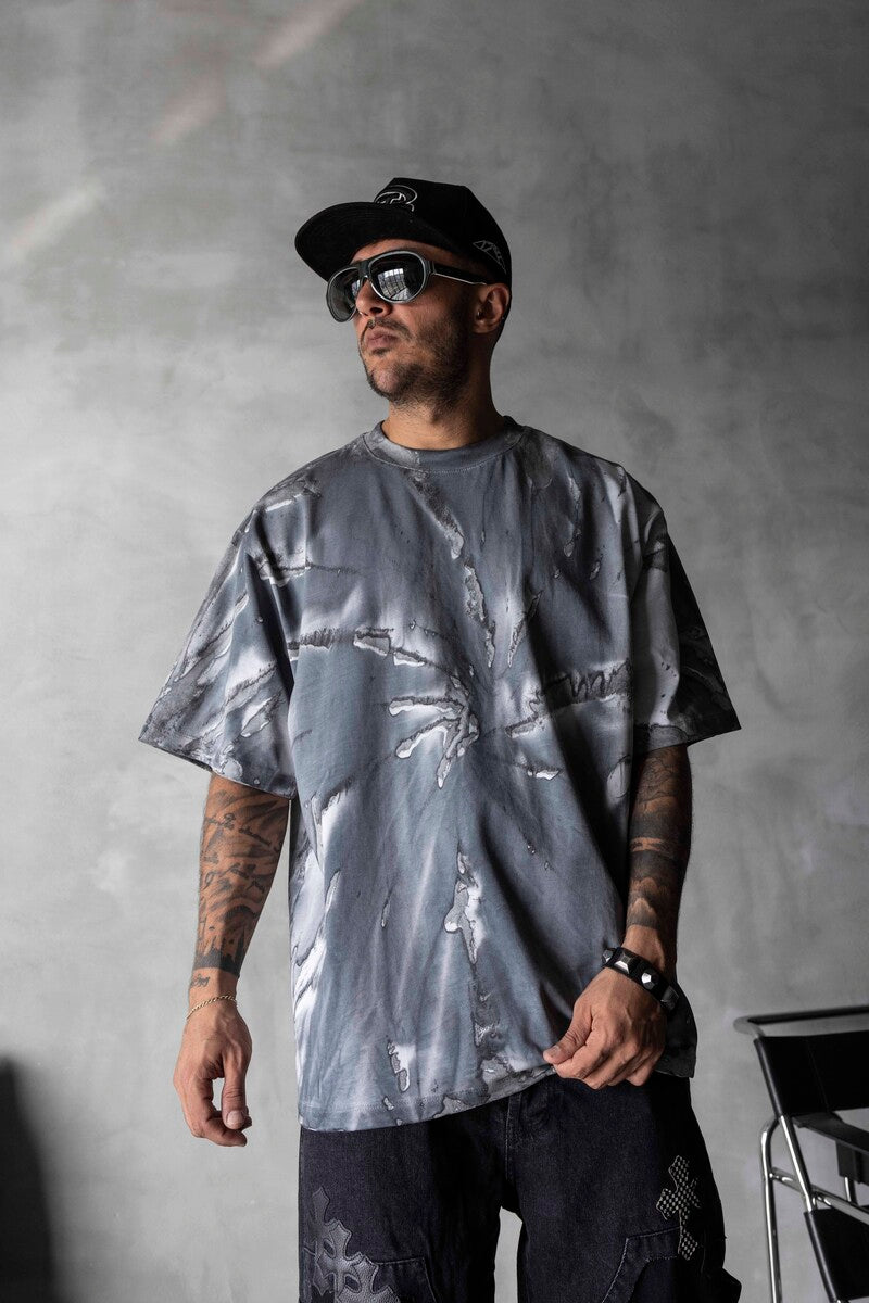 TIE-DYE WASHED T-SHIRT BLUE 1685