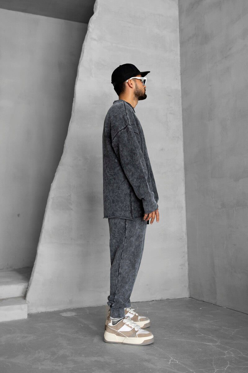 washed antrasit tracksuıt 1662-64