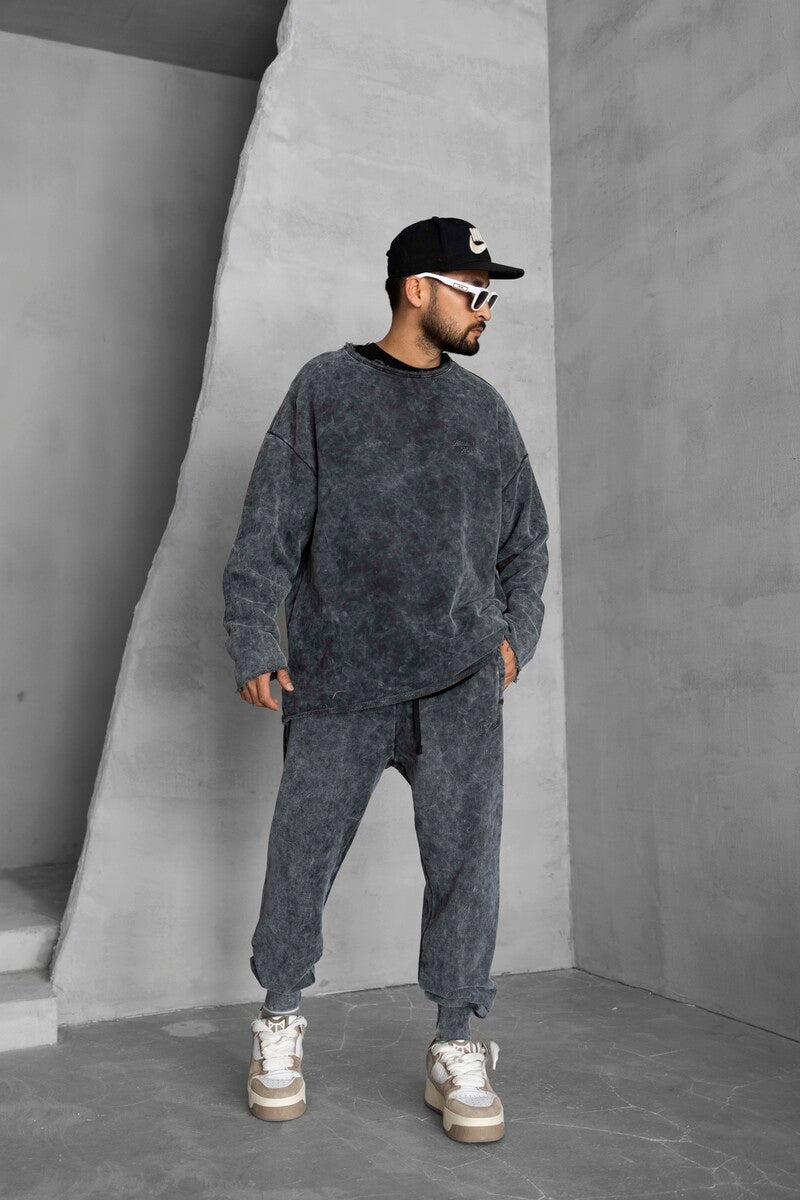 washed antrasit tracksuıt 1662-64