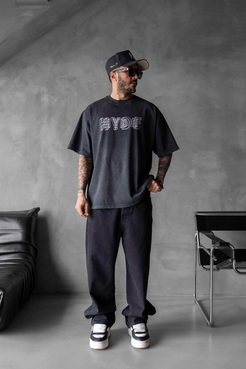 HYDE WASHED T-SHIRT BLACK 1716