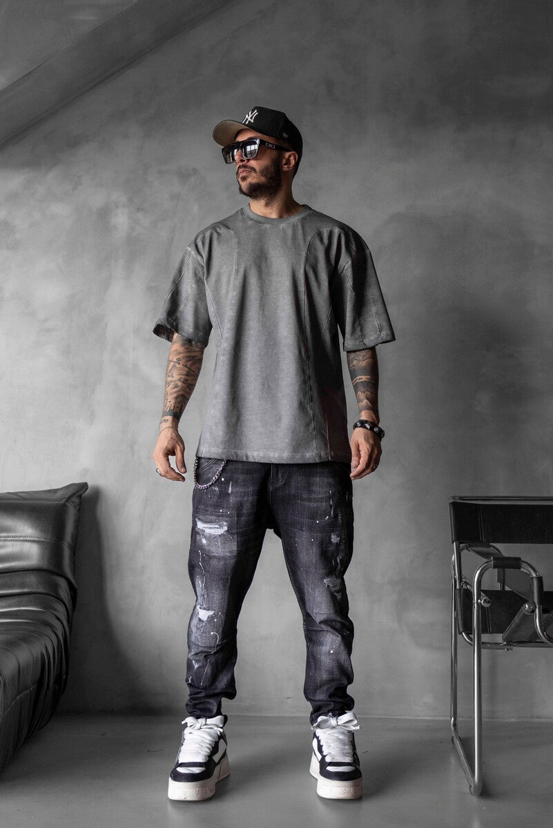 WASHED T-SHIRT GRAY 1818