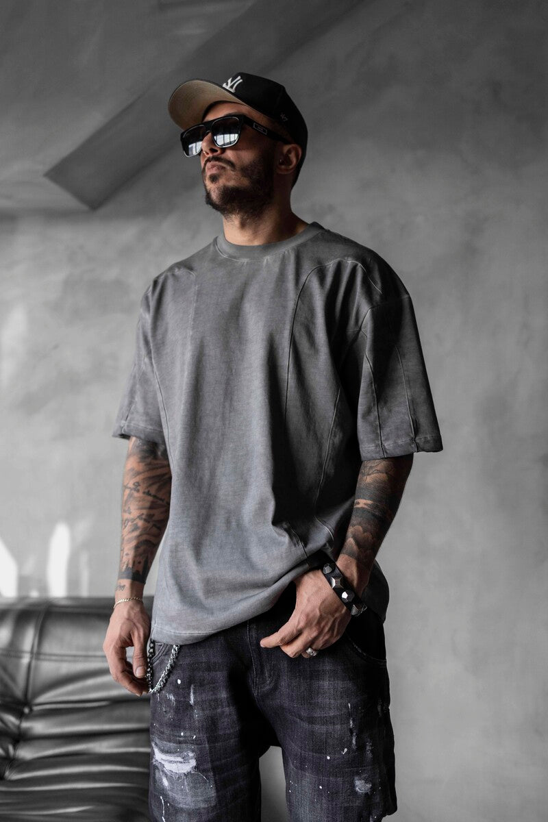WASHED T-SHIRT GRAY 1818